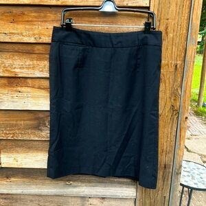 J crew wool skirt pencil back zip fully lined